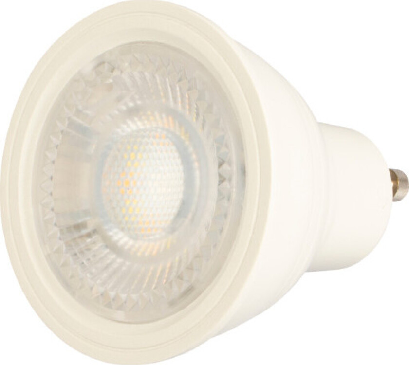 Dimbar, flimmerfri LED GU10 lyskilde 5W 2700K Ra90 230V, hvit