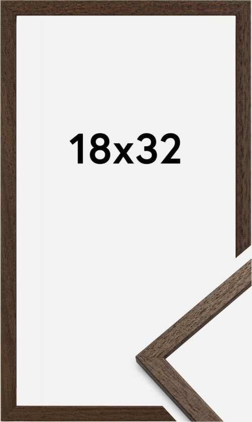 Ramme Edsbyn Akrylglass Valnøtt 18x32 Cm