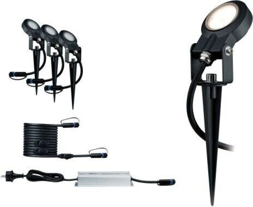 936.96, Utendørs bakkebelysning, Antrasitt, Aluminium, IP67, Hage, Gulvmontering