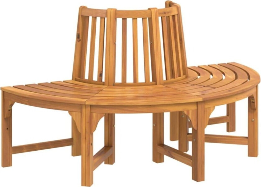 Halvrund trebenk Ø160 cm heltre eukalyptus