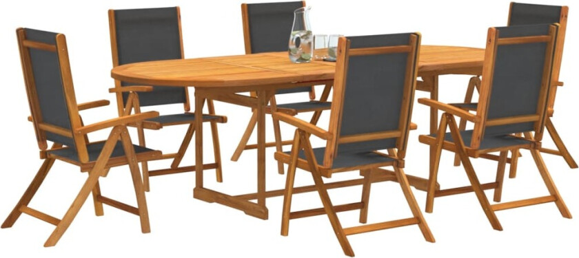 Hagespisegruppe 7 deler heltre akasie og textilene