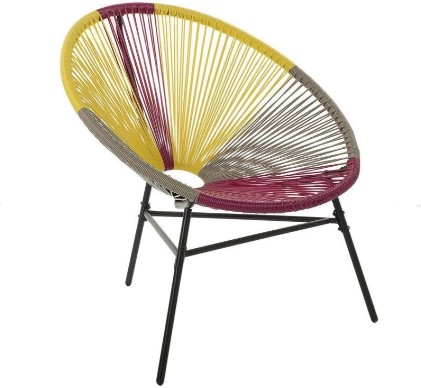 Hagestol Flerfarget PE Rotting Papasan Moderne Design Balkong Hage Terrasse Utendørs