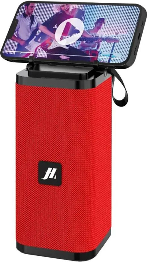 Music Hero Bluetooth-Høyttaler med Mobilholder - Rød
