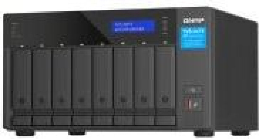 Qnap TVS-H874 - NAS-server - 8 brønner - SATA 6Gb/s - RAID RAID 0, 1, 5, 6, 10, 50, 60, RAID TP, TM - RAM 64 GB - 2.5 Gigabit Ethernet / 10 Gigabit Ethernet - iSCSI støtte