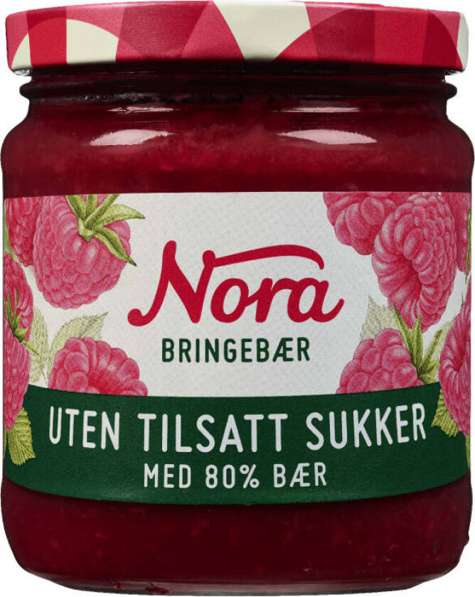 Bringebærsyltetøy 80% u/Tilsatt Sukker 275g