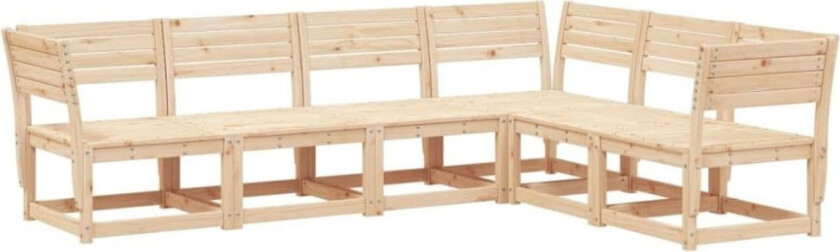 Hagesofasett 6 deler heltre furu