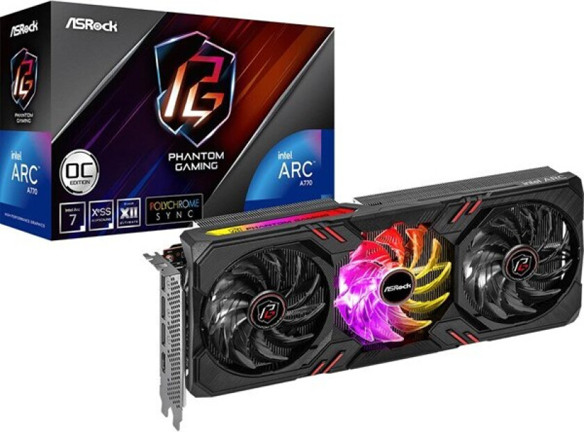 Arc A770 Phantom Gaming OC - 16GB GDDR6 RAM - Grafikkort