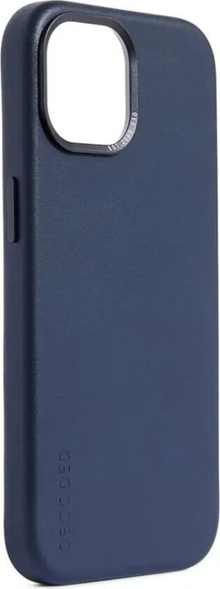 iPhone 15 Bakdeksel i Skinn - MagSafe Kompatibel - True Navy