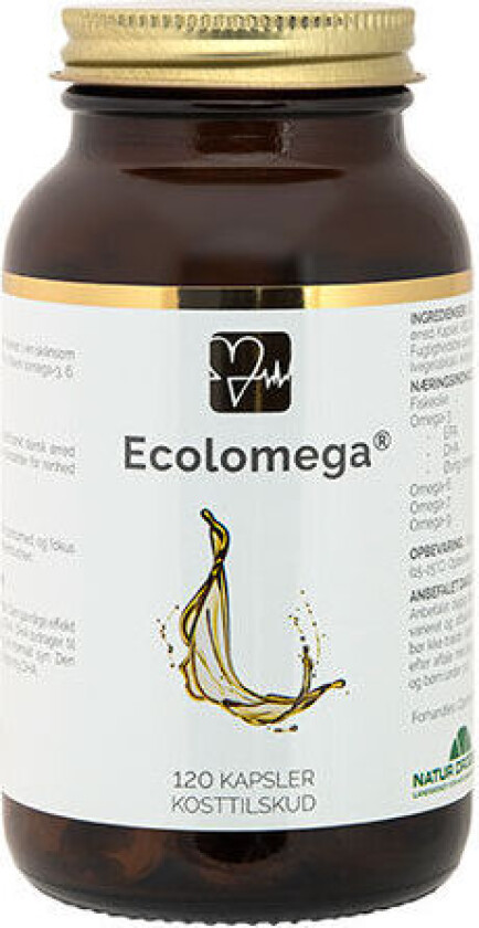 Natur-Drogeriet Ecolomega Fiskeolje - 120 Kapsler