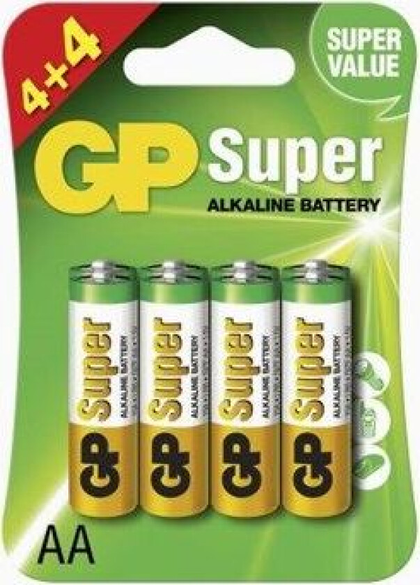 GP Super Alkaline AA 4+4