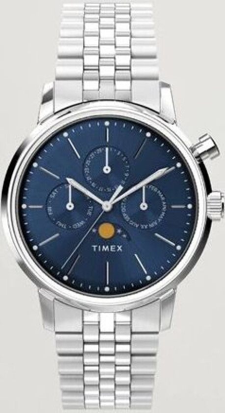 Marlin Moon Phase Quartz 40mm Blue Dial