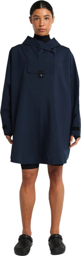 Bergen Poncho Dark Navy Jakke Mørkeblå  female XXS