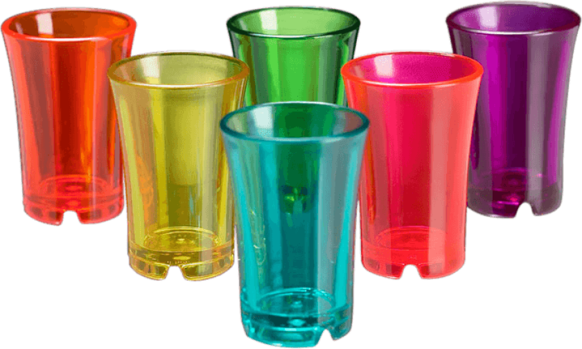 Shotglass Farget Glass