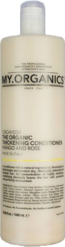 The Organic Thickening Conditioner Mango And Rose 1000 ml