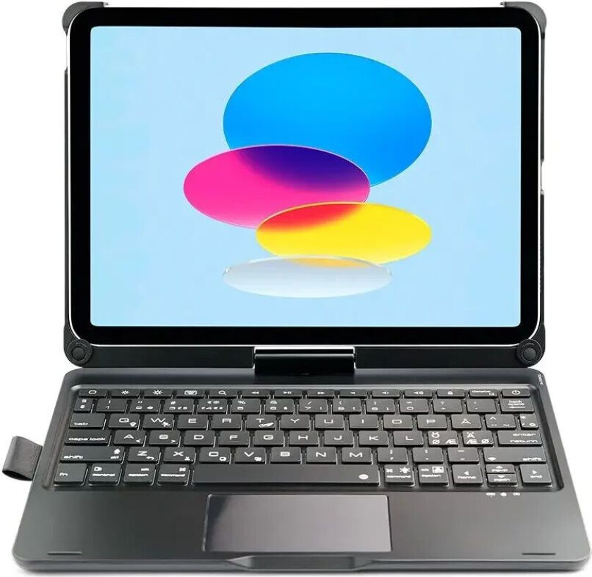 iPad 10.9" 2022 Xceed CoverKey Wireless Keyboard med Deksel (XCCK08SCBLK) - Nordic layout - Black