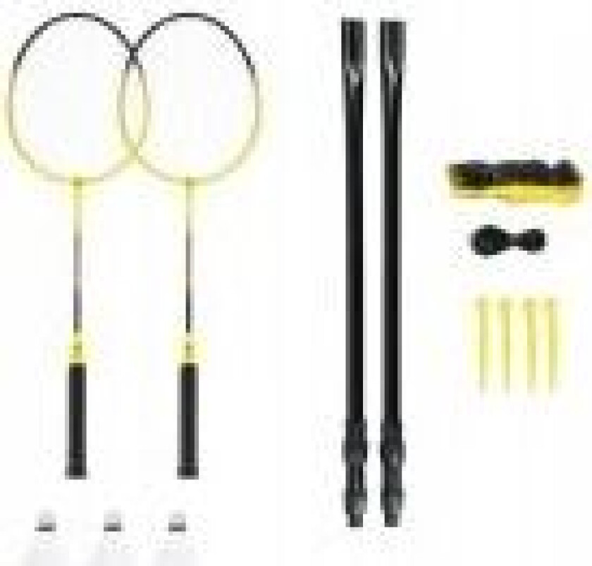 NILS eXtreme NILS NRZ262 ALUMINIUM badminton sæt 2 rackete, 3 fjer dartpile, 600x60cm net, kuffert