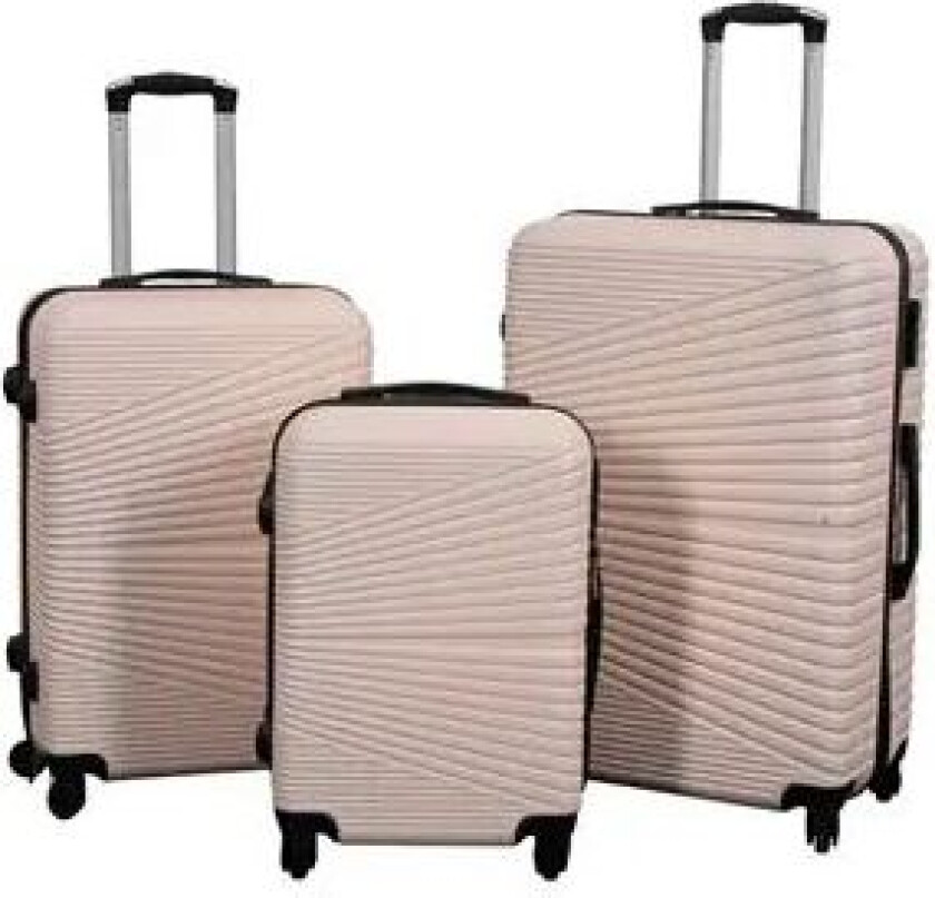 Reisesett - Sett med 3 stk. - Eksklusivt hardcase koffertsett - Nordic nude