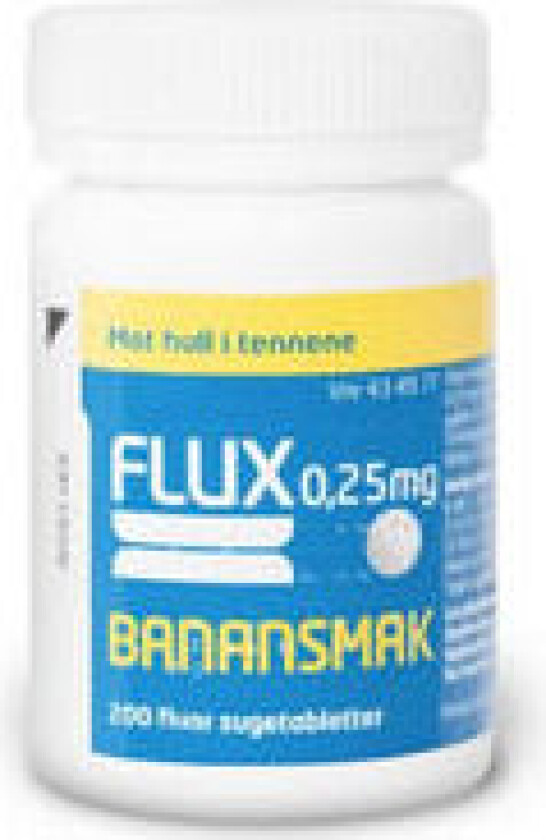 Fluortabletter 0,25mg banansmak, 200 stk.