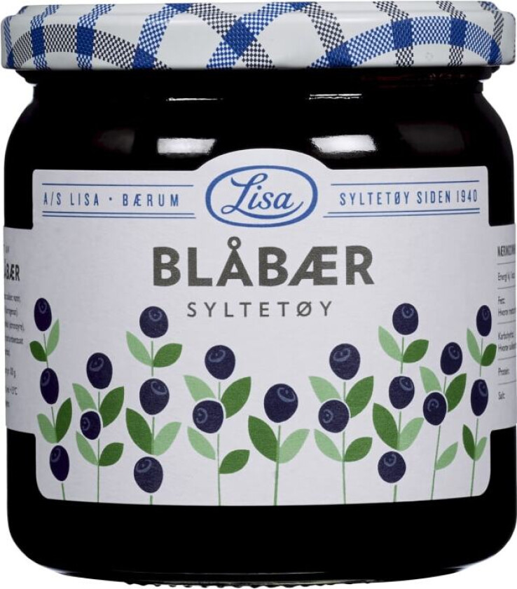 Blåbærsyltetøy 60% Bær 420g