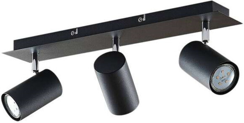 Joffrey takspotlight, 3 lyskilder, svart