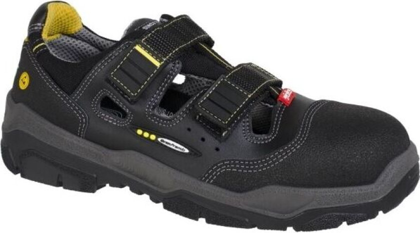Ejendals 1510 Antislip, Unisex, Safety shoes, Svart, Grå, Gult, EUE, Polyuretan (PU), Gummi, PU lær