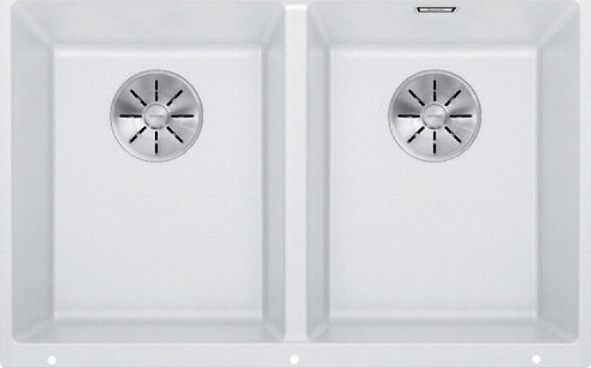 Subline 350/350-U kjøkkenvask, 75,5x46 cm, hvit