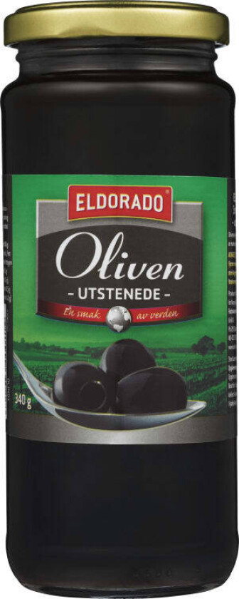 Oliven Sort u/Sten 340g