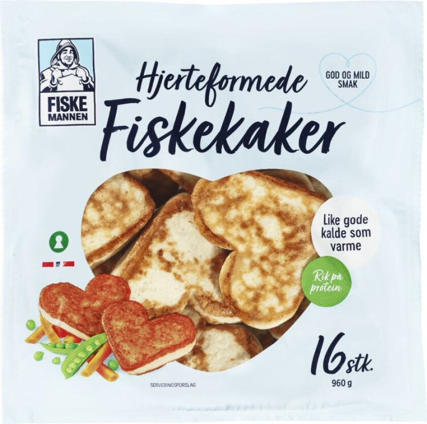 Fiskekaker Hjerte 960g