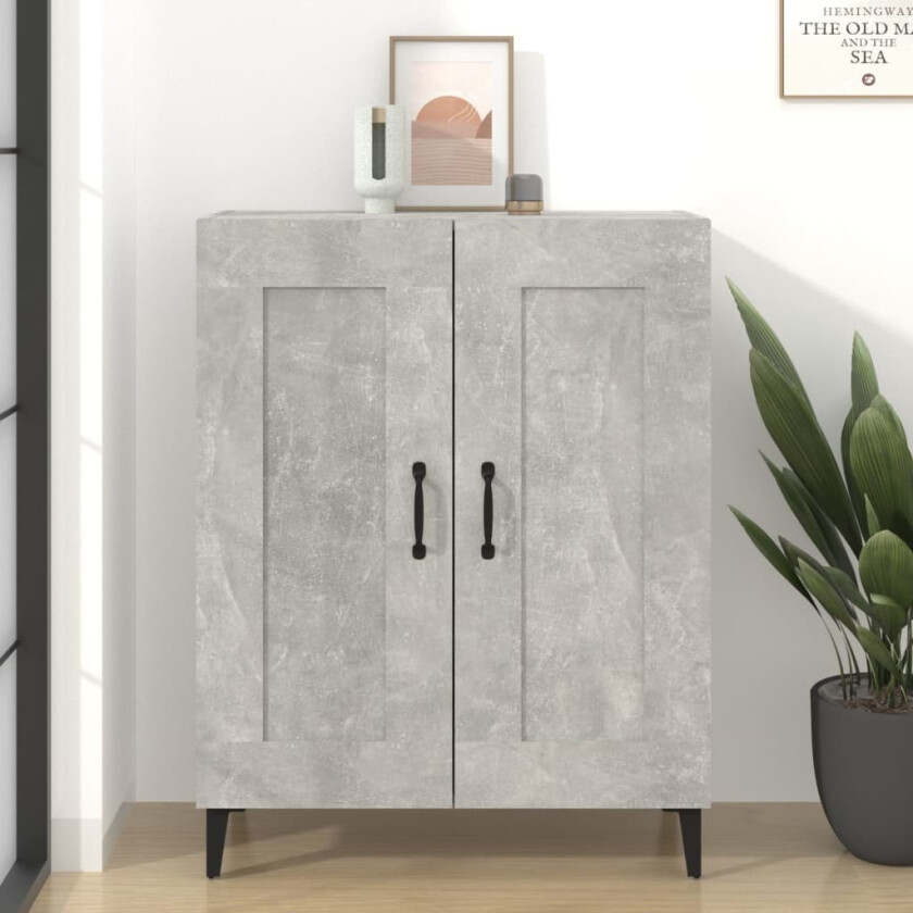 Skjenk betonggrå 69,5x34x90 cm konstruert tre