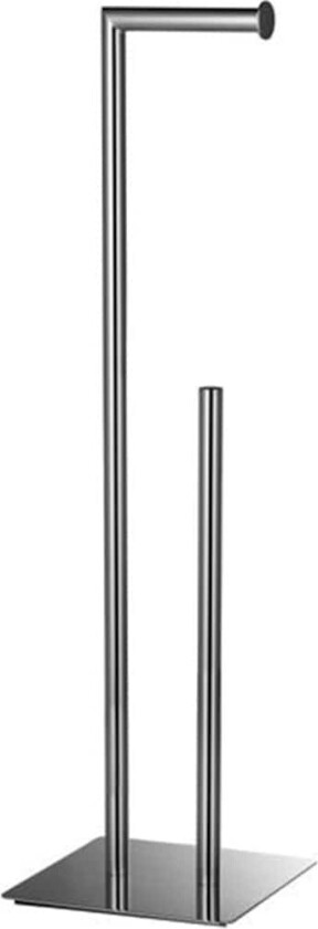 Classic Toalettpapir- og Reserverullholder Firkantet fot Krom