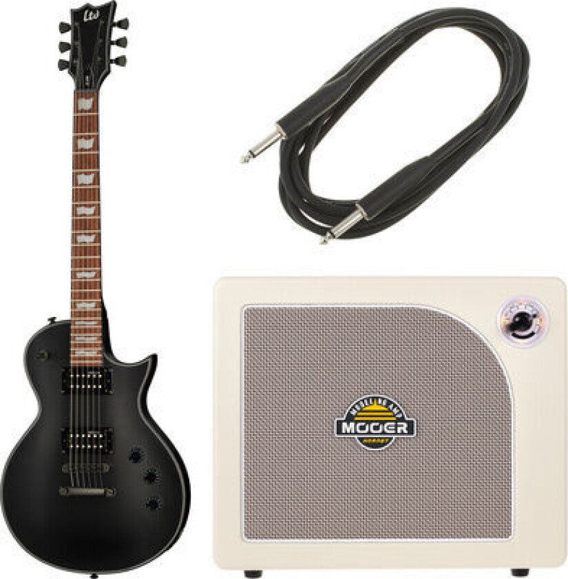 LTD EC-256 Black Satin Bundle