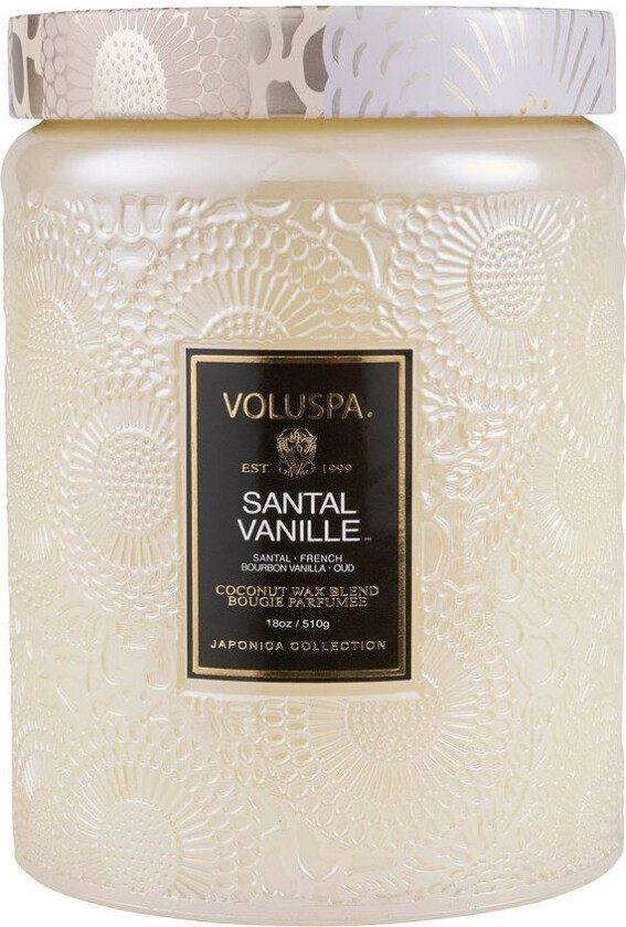 Large Glass Jar Candle Santal Vanille 455g