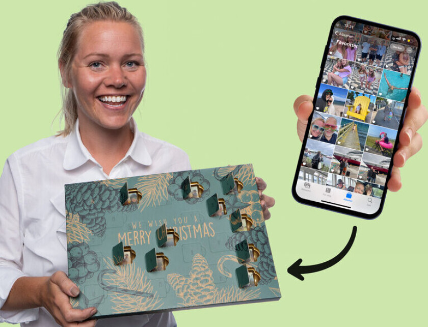 Sjokoladekalender med dine egne 24 bilder