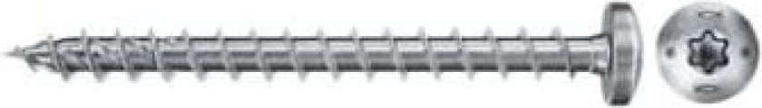 Fischer 670438, Skru, Metall, Tre, Generell nytte, Full tråd, Torx