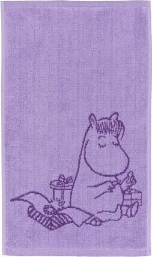 Mummitrollet håndkle 30 x 50 cm Snorfrøken fiolett