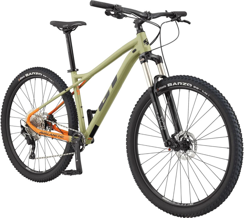 Gt Avalanche Elite 1x12s 24, terrengsykkel, hardtail, unisex Moss Green/Orange Fa