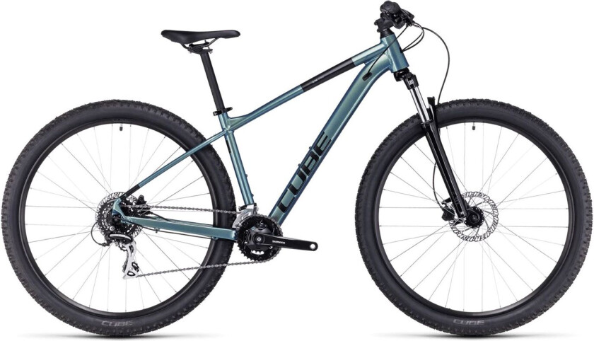 Cube Aim Pro 2x8s HD MTB 24, terrengsykkel, hardtail, unisex Shiftverde´N´Black