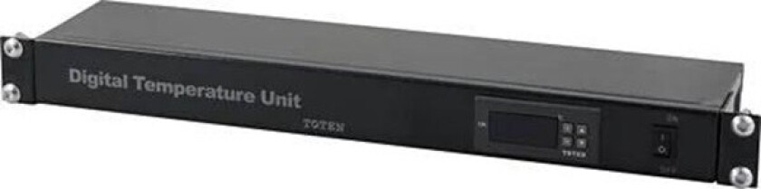19" 1U digital temperature controller 2x fan conn