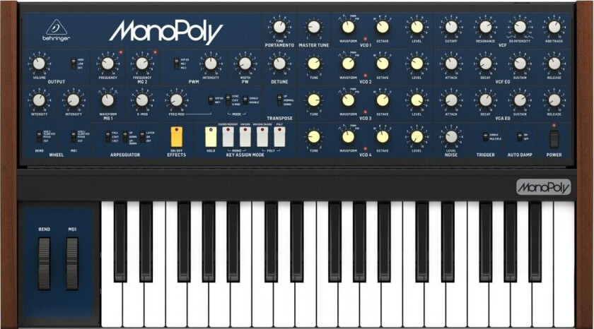 MonoPoly Analog 4-stemmers Polyfonisk Synthesizer