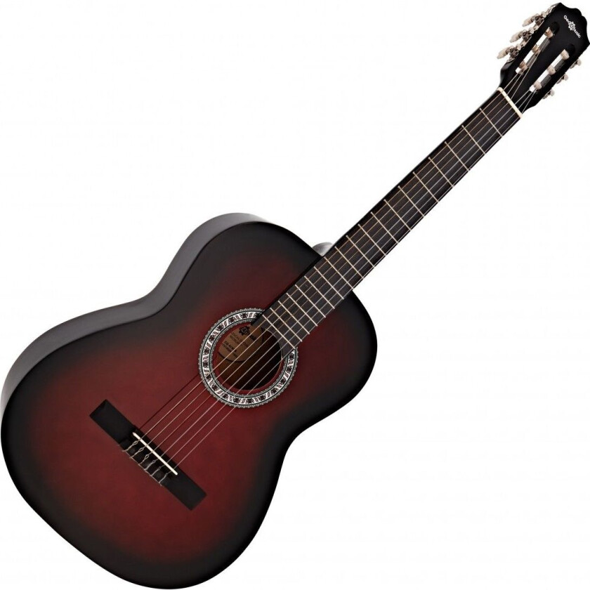 Gear4Music Classical Guitar RedBurst fra Gear4music