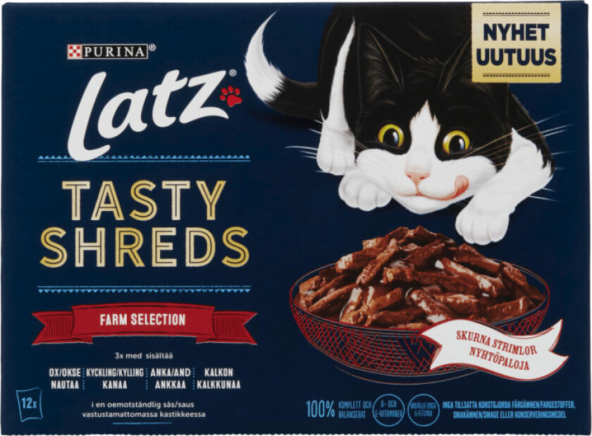 Latz Tasty Shreds Kjøtt 960g