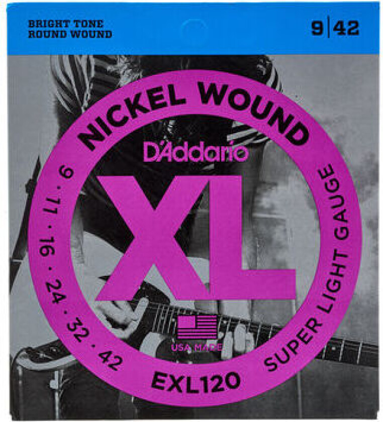 Bilde av DAddario EXL120 Electric Guitar Strings Super Light 9-42