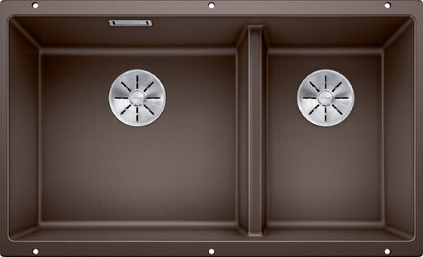 Subline 430/270-U kjøkkenvask, 75,5x46 cm, brun