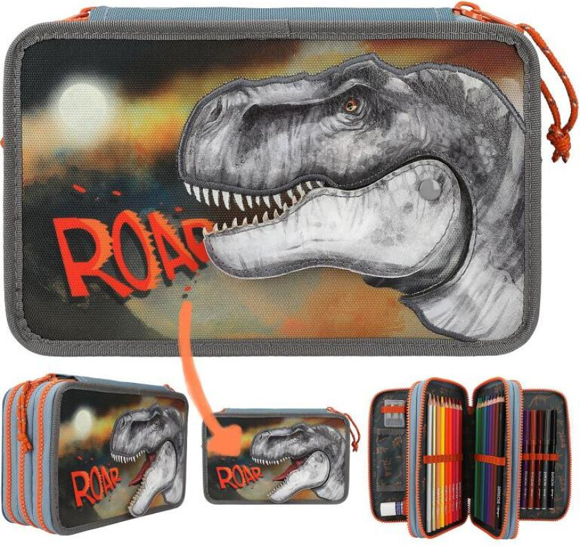 Bilde av - Triple Pencil Case ROAR ( 0411756 )