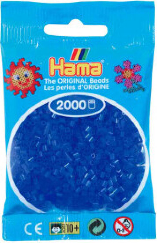 Mini 2000 Perler Neon Blå 36