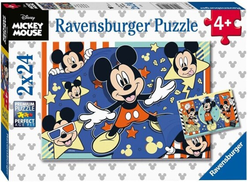 Ravensburger Puslespill 2x24 Brikker - Disney Mikke Mus Start Filmen