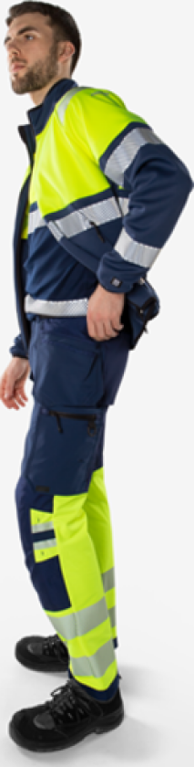 2643 GSTP Arbeidsbukse marineblå/gul Varsel, Marineblå