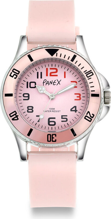 , Barneklokke med rosa silikon rem