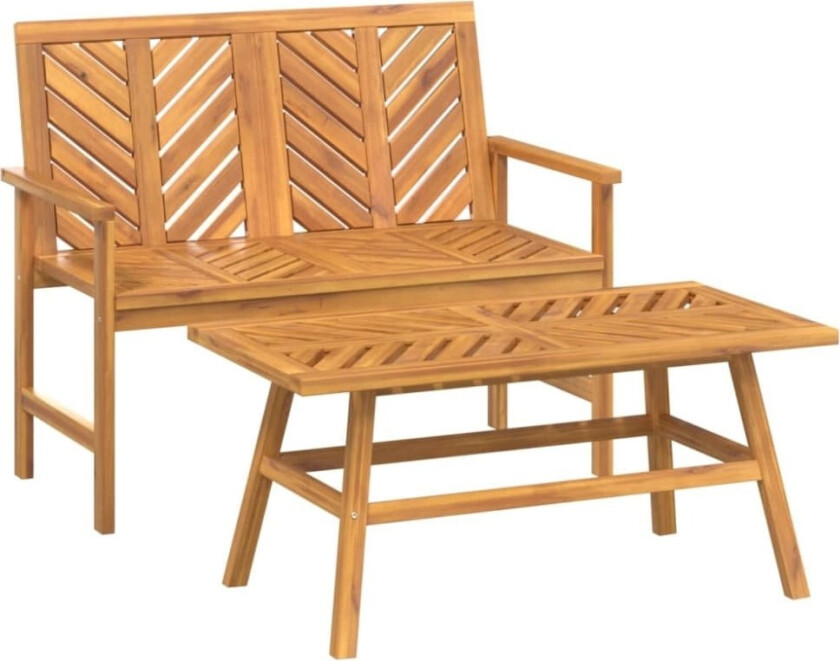 Hagemøbelsett 2 deler heltre akasie