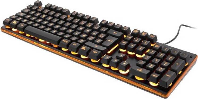 Orange LED - Gamingtastatur - Belgisk fransk - Svart